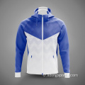 Yüksek kaliteli özel logo baskı tasarım ucuz süblimasyon erkekler fermuar spor egzersiz hoodies ceket erkekler için